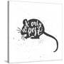 Mouse Lettering Poster-zapolzun-Stretched Canvas