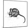 Mouse Lettering Poster-zapolzun-Mounted Art Print