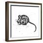 Mouse Lettering Poster-zapolzun-Framed Premium Giclee Print