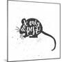 Mouse Lettering Poster-zapolzun-Mounted Premium Giclee Print