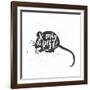 Mouse Lettering Poster-zapolzun-Framed Art Print