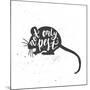 Mouse Lettering Poster-zapolzun-Mounted Art Print