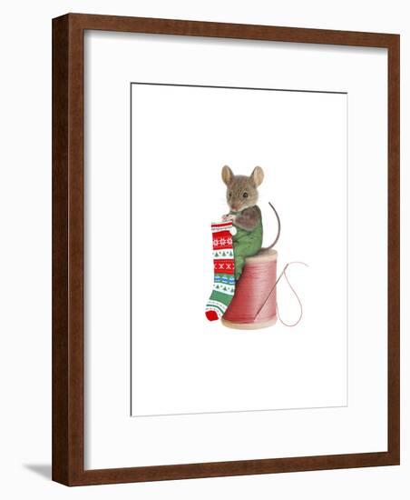 Mouse on Spool-J Hovenstine Studios-Framed Giclee Print