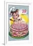 Mouse with Birthday Cake-null-Framed Art Print