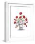 Mouse with Roses-MAKIKO-Framed Giclee Print