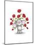 Mouse with Roses-MAKIKO-Mounted Giclee Print