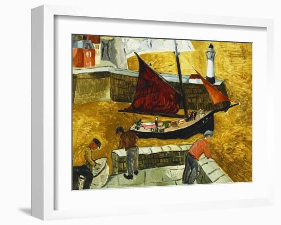 Mousehole, Cornwall-Christopher Wood-Framed Giclee Print