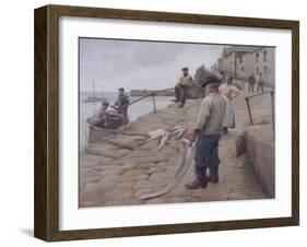 Mousehole Harbour, 1907-Harold Harvey-Framed Giclee Print