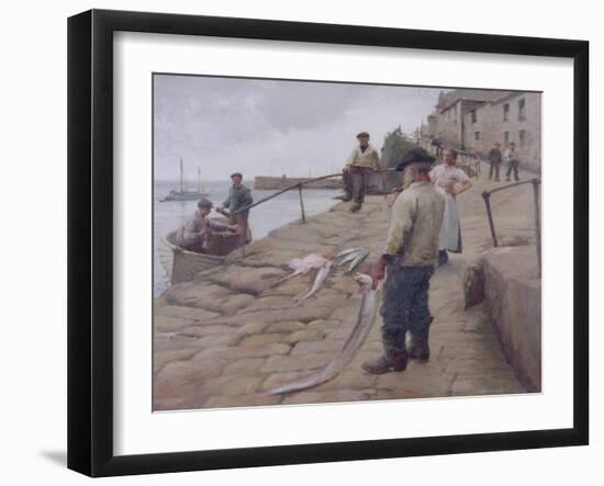 Mousehole Harbour, 1907-Harold Harvey-Framed Giclee Print