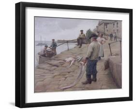 Mousehole Harbour, 1907-Harold Harvey-Framed Giclee Print