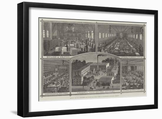 Mouson and Company's Perfumery and Toilet Soap Steam Works at Frankfort-On-The-Main, Germany-null-Framed Giclee Print