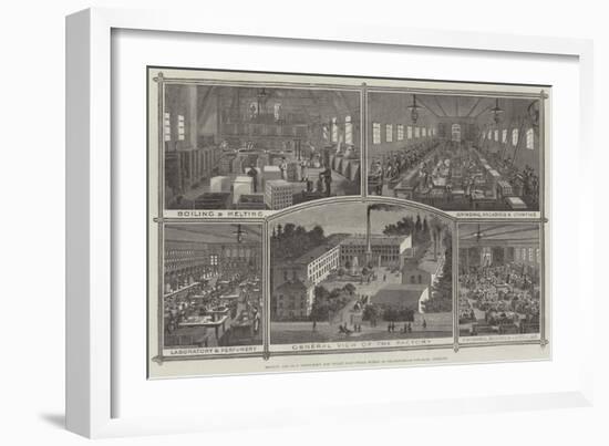 Mouson and Company's Perfumery and Toilet Soap Steam Works at Frankfort-On-The-Main, Germany-null-Framed Giclee Print