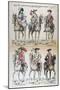 Mousquetaires a Cheval 17th Century, French Army Uniforms-null-Mounted Giclee Print