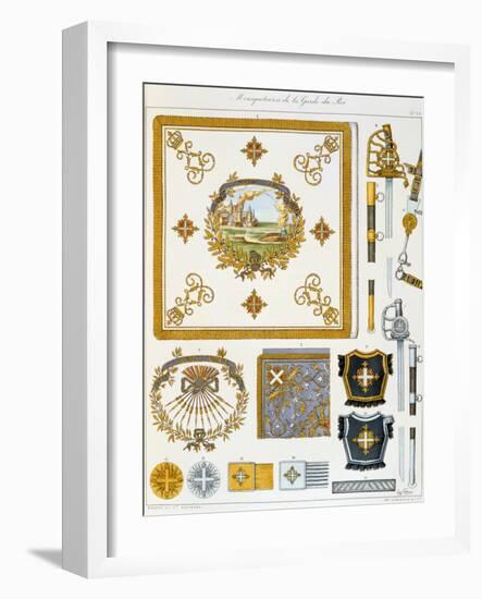 Mousquetaires De La Garde Du Roi, Insignia-Eugene Titeux-Framed Premium Giclee Print