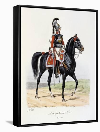 Mousquetaires Noirs, 1814-15-Eugene Titeux-Framed Stretched Canvas