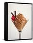 Mousse Au Chocolat with Chocolate Rolls and Cocktail Cherry-Brigitte Wegner-Framed Stretched Canvas