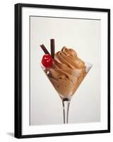 Mousse Au Chocolat with Chocolate Rolls and Cocktail Cherry-Brigitte Wegner-Framed Photographic Print