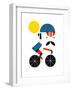 Moustached Cyclist-Dale Edwin Murray-Framed Giclee Print