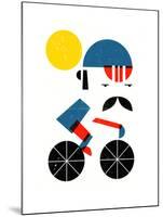 Moustached Cyclist-Dale Edwin Murray-Mounted Giclee Print