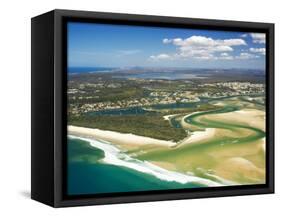 Mouth of Noosa River, Noosa Heads, Sunshine Coast, Queensland, Australia-David Wall-Framed Stretched Canvas