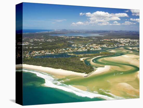 Mouth of Noosa River, Noosa Heads, Sunshine Coast, Queensland, Australia-David Wall-Stretched Canvas