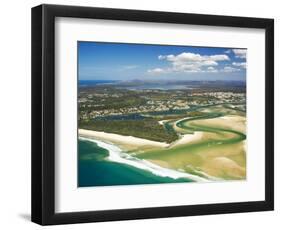 Mouth of Noosa River, Noosa Heads, Sunshine Coast, Queensland, Australia-David Wall-Framed Photographic Print