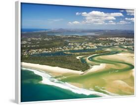 Mouth of Noosa River, Noosa Heads, Sunshine Coast, Queensland, Australia-David Wall-Framed Photographic Print