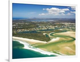 Mouth of Noosa River, Noosa Heads, Sunshine Coast, Queensland, Australia-David Wall-Framed Photographic Print