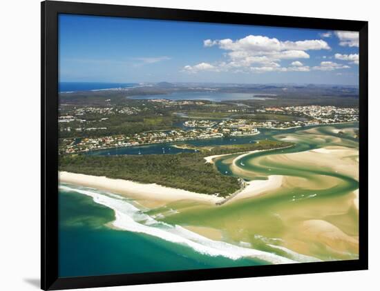 Mouth of Noosa River, Noosa Heads, Sunshine Coast, Queensland, Australia-David Wall-Framed Photographic Print