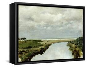 Mouth of Ombrone River-Tito Conti-Framed Stretched Canvas