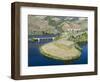 Mouth of Rio Tedo into river Douro. It is the wine growing area Alto Douro and listed as UNESCO Wor-Martin Zwick-Framed Photographic Print