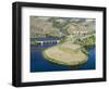 Mouth of Rio Tedo into river Douro. It is the wine growing area Alto Douro and listed as UNESCO Wor-Martin Zwick-Framed Photographic Print