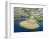 Mouth of Rio Tedo into river Douro. It is the wine growing area Alto Douro and listed as UNESCO Wor-Martin Zwick-Framed Photographic Print