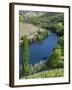 Mouth of Rio Tedo into river Douro. It is the wine growing area Alto Douro and listed as UNESCO Wor-Martin Zwick-Framed Photographic Print