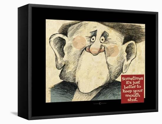 Mouth Shut Poster-Tim Nyberg-Framed Stretched Canvas