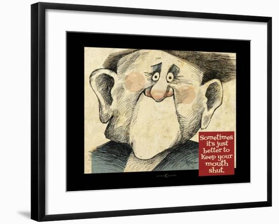 Mouth Shut Poster-Tim Nyberg-Framed Giclee Print