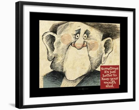 Mouth Shut Poster-Tim Nyberg-Framed Giclee Print