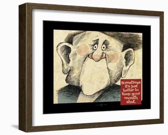 Mouth Shut Poster-Tim Nyberg-Framed Giclee Print