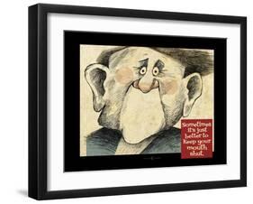 Mouth Shut Poster-Tim Nyberg-Framed Giclee Print