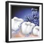 Mouthwash Swirling around Teeth-null-Framed Art Print