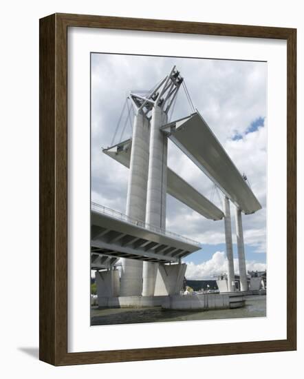 Movable Bridge Flaubert 2008 on River Seine During Armada 2008, Rouen, Normandy, France, Europe-Thouvenin Guy-Framed Photographic Print