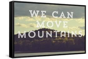 Move Mountains-Vintage Skies-Framed Stretched Canvas