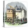 Moveable Siege Tower, Archers, and Cannon of Medieval Warfare-null-Stretched Canvas