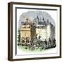Moveable Siege Tower, Archers, and Cannon of Medieval Warfare-null-Framed Giclee Print