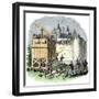 Moveable Siege Tower, Archers, and Cannon of Medieval Warfare-null-Framed Giclee Print