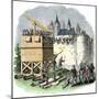 Moveable Siege Tower, Archers, and Cannon of Medieval Warfare-null-Mounted Giclee Print