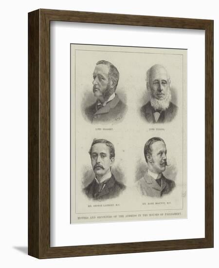 Movers and Seconders of the Address in the Houses of Parliament-null-Framed Giclee Print