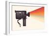 Movie Camera Rainbow-Florent Bodart-Framed Giclee Print