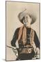 Movie Cowboy with Six-Shooter-null-Mounted Art Print