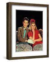 "Movie Date," April 4, 1942-Douglas Crockwell-Framed Giclee Print